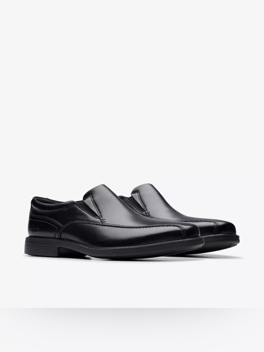 Clark’s DressLite Step Black Leather Slip on Loafers Men’s 9.5 Like NEW w/Box